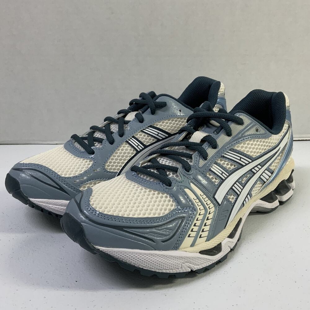 ASICS Gel Kayano 14 Cream Raw Indigo 1203A537 116 Size 8.5 Blue White Runner